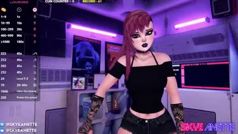 SkyeAnette online show from August 2, 1:19 am